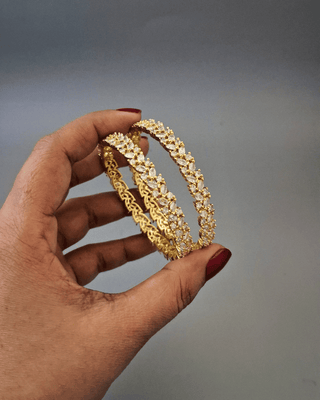 Zevarly Dakshya Floral AD Bangles