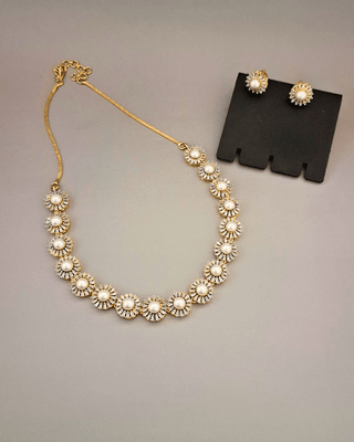 Zevarly Darpan AD Necklace Set