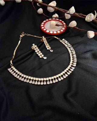 Zevarly Dhwani Statement AD Necklace Set 2