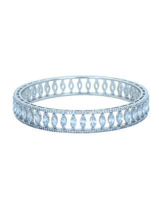 Zevarly Drishti Silver Plated AD Bangles