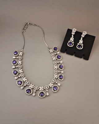 Zevarly Eshani AD Necklace Set