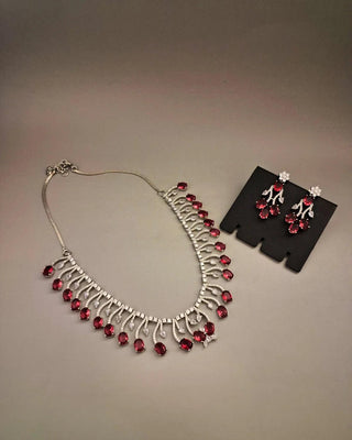 Zevarly Falguni CZ Necklace Set