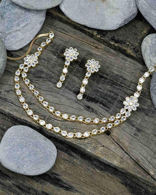 Zevarly Jancy Wedding Two-Line Necklace Set 6