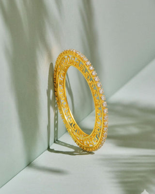 Zevarly Jiya Floral AD Bangles