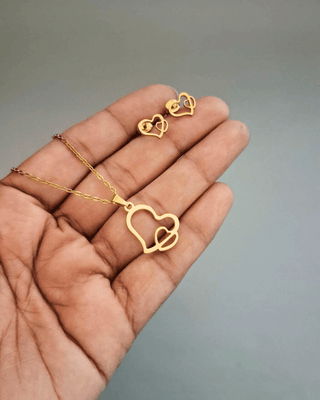 Zevarly Kavya Gold AntiFade Pendant Set 2