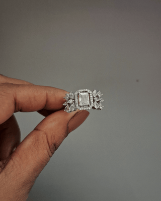 Zevarly Kinjal Western Fancy CZ Ring