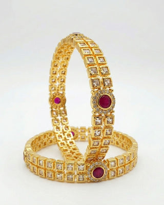 Zevarly Kirti AD Bangles Set