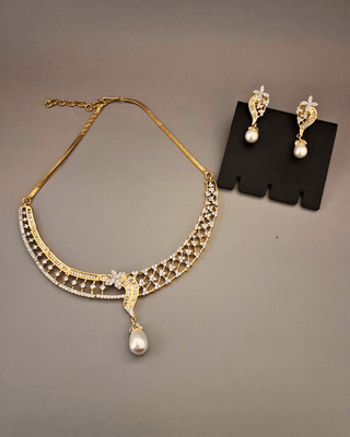 Zevarly Naishitha Ad Necklace Set