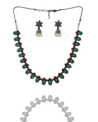 Zevarly Oxidised Necklace Set 4