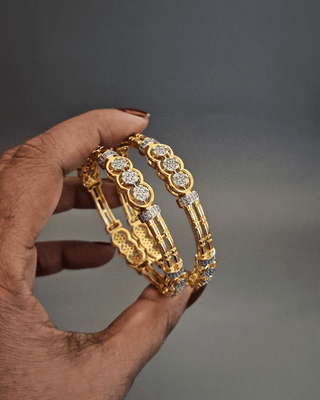 Zevarly Radhika American Diamond Bangles 1