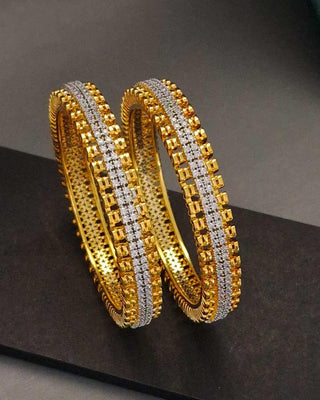 Traditional gold diamond bangles craftsmanship