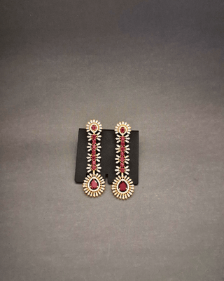 Zevarly Rubi American Diamond Earrings