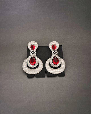 Zevarly Rukmani Hydro Ruby Ad Earrings