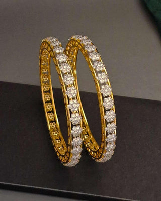 Zevarly Sakshi American Diamond Bangles