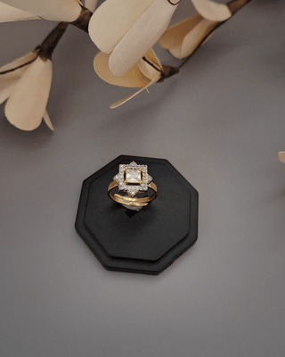 Zevarly Senwishta Square Shape Cocktail Ring