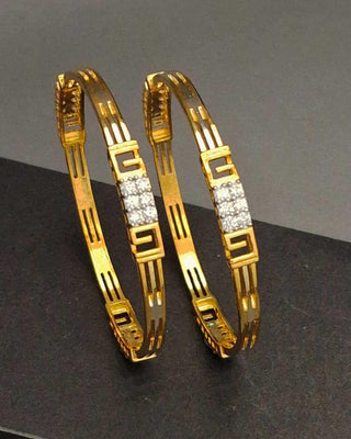 Zevarly Shivina Cubic Zircon Bangles 2