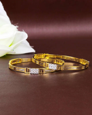 Zevarly Shivina Cubic Zircon Bangles 3