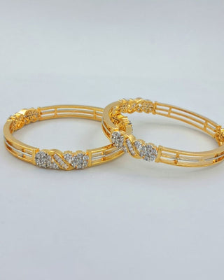 Zevarly Suman Floral Teen Tar Ad Bangles