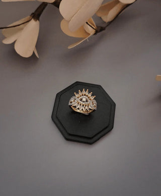 Zuvairiya Fashionable Ring - American Diamond Ring | Full Set View | Buy Online India | Zevarly