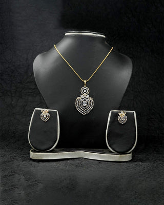 Aleena Floral AD Pendant Set - Zevarly