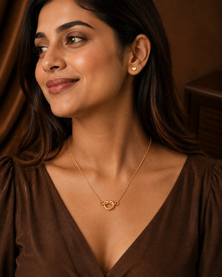 Drizzle Knotted Anti Tarnish Pendant - Arshika
