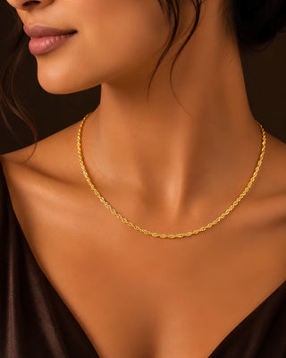 Zevarly Rosa Anti Tarnish 18 karat Chain - Zevarly (image 2)