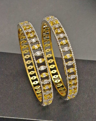 Zevarly Shalvika American Diamond Bangles