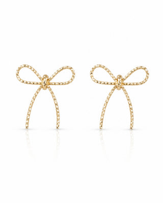 Eve Tying Bow Demi Fine Earrings - Sakhi