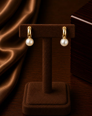 Pearl Drop Bali Earrings - Dhruvi