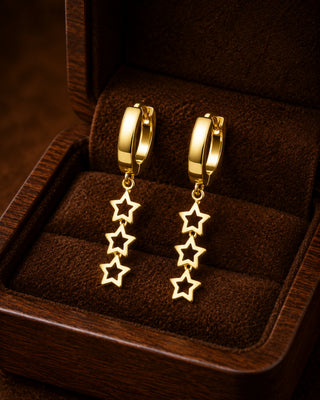 Star Night Anti Tarnish Earrings - Leona