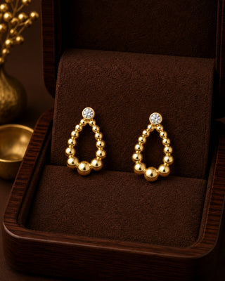 Teardrop Anti Tarnish Earrings - Vartika