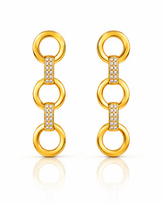Three Floor Demi Fine Earrings - Veeha