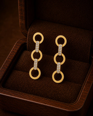 Three Floor Demi Fine Earrings - Veeha