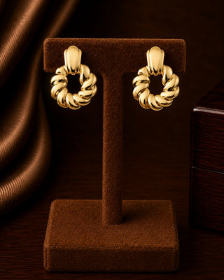 Elegant Crown with Flowers Grace Earrings - Prishta