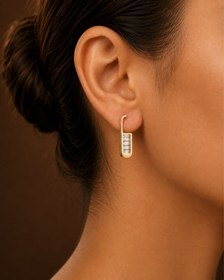 Celestial Lock Pattern Anti Tarnish Earrings - Aashi