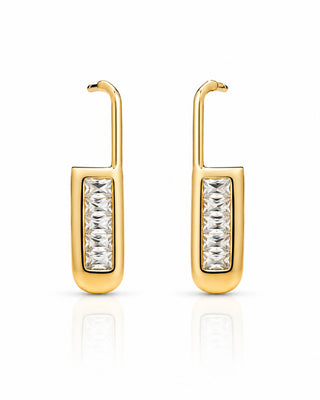 Celestial Lock Pattern Anti Tarnish Earrings - Aashi