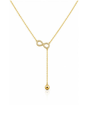 Infinity Anti Tarnish Y Shaped Necklace - Emily