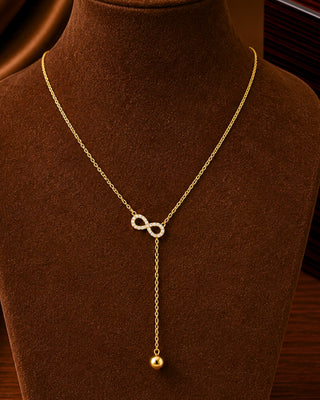 Infinity Anti Tarnish Y Shaped Necklace - Emily