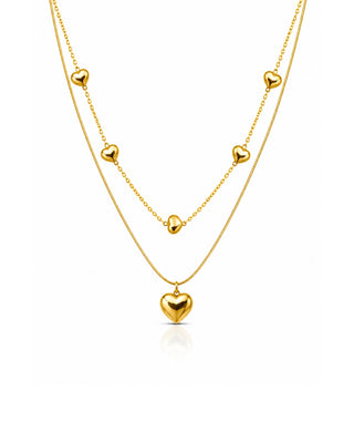 Heartfelt Anti Tarnish Layered Necklace - Eshe