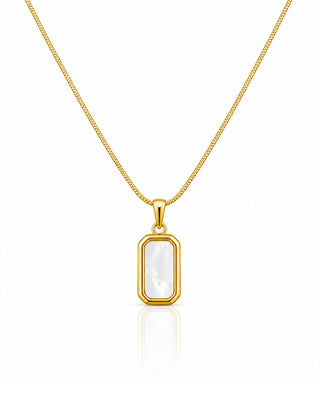 Marble Stone Octo Shaped Chain Pendant - Erin