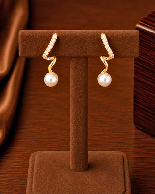 Cloud Lightening Pearl Drop Earrings - Vristi