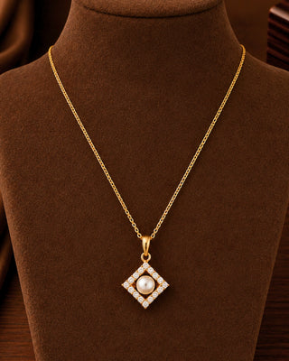 Bright Pearl Anti Tarnish Pendant - Yuvati