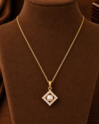Bright Pearl Anti Tarnish Pendant - Yuvati