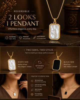 Magic Reversible Anti Tarnish Pendant - Emiley