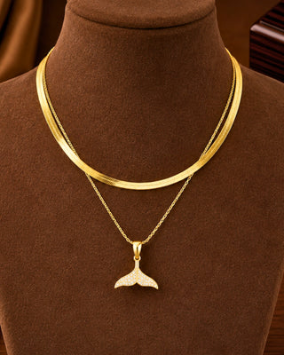 Dolphin Fin AntiTarnish Neckpiece -Jaswi