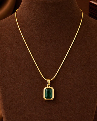 Olive Green Anti Tarnish Pendant - Wafaa