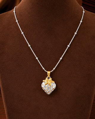 Straberry Silver Plated Pendant - Shagufta