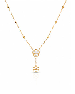 MOP Flower Shaped Chain Pendant - Poli