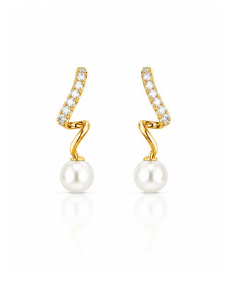 Cloud Lightening Pearl Drop Earrings - Vristi - Zevarly (image 2)