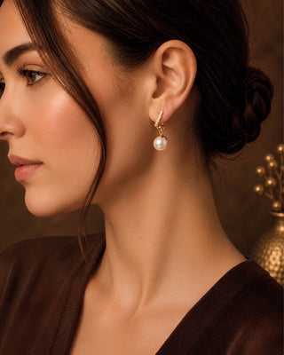 Cloud Lightening Pearl Drop Earrings - Vristi - Zevarly (image 3)
